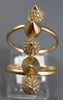ESTATE LARGE .33CT DIAMOND 14KT ROSE GOLD 3D CLASSIC MULTI FLAME FUN RING