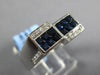 1.57CT DIAMOND & SAPPHIRE 18KT WHITE GOLD ROUND & PRINCESS CRISS CROSS MENS RING