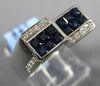 1.57CT DIAMOND & SAPPHIRE 18KT WHITE GOLD ROUND & PRINCESS CRISS CROSS MENS RING
