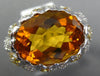 LARGE 10.31CT DIAMOND & AAA YELLOW SAPPHIRE & CITRINE 18KT WHITE GOLD OVAL RING