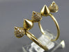 ESTATE LARGE .33CT DIAMOND 14KT YELLOW GOLD 3D CLASSIC MULTI FLAME FUN RING