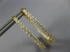 LARGE 2.30CT DIAMOND 18KT YELLOW GOLD INSIDE OUT SHARE PRONG OVAL HOOP EARRINGS