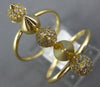 ESTATE LARGE .33CT DIAMOND 14KT YELLOW GOLD 3D CLASSIC MULTI FLAME FUN RING