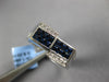 1.57CT DIAMOND & SAPPHIRE 18KT WHITE GOLD ROUND & PRINCESS CRISS CROSS MENS RING