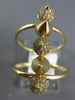 ESTATE LARGE .33CT DIAMOND 14KT YELLOW GOLD 3D CLASSIC MULTI FLAME FUN RING