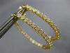 LARGE 2.30CT DIAMOND 18KT YELLOW GOLD INSIDE OUT SHARE PRONG OVAL HOOP EARRINGS