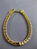 LARGE 2.30CT DIAMOND 18KT YELLOW GOLD INSIDE OUT SHARE PRONG OVAL HOOP EARRINGS