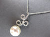 .16CT DIAMOND & AAA SOUTH SEA PEARL 14KT WHITE GOLD 3D FLORAL FLOATING PENDANT