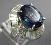 10.52CT DIAMOND & AAA TANZANITE 18K WHITE GOLD 3D OVAL & BAGUETTE BALLERINA RING