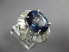 10.52CT DIAMOND & AAA TANZANITE 18K WHITE GOLD 3D OVAL & BAGUETTE BALLERINA RING