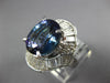 10.52CT DIAMOND & AAA TANZANITE 18K WHITE GOLD 3D OVAL & BAGUETTE BALLERINA RING