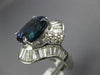 10.52CT DIAMOND & AAA TANZANITE 18K WHITE GOLD 3D OVAL & BAGUETTE BALLERINA RING