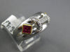 WIDE .56CT DIAMOND & AAA RUBY 18K 2 TONE GOLD 3D ROUND & PRINCESS H INITIAL RING