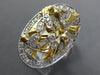 ESTATE LARGE .27CT DIAMOND 14KT 2 TONE GOLD 3D CLASSIC MULTI BIRD OVAL FUN RING