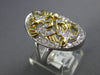 ESTATE LARGE .27CT DIAMOND 14KT 2 TONE GOLD 3D CLASSIC MULTI BIRD OVAL FUN RING