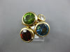 ESTATE LARGE 4.3CT DIAMOND & AAA MULTI GEM 14KT YELLOW GOLD ROUND BEZEL FUN RING