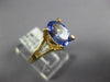 1.53CT AAA TANZANITE 14KT YELLOW GOLD 3D OVAL CLASSIC SOLITAIRE ENGAGEMENT RING