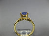 1.53CT AAA TANZANITE 14KT YELLOW GOLD 3D OVAL CLASSIC SOLITAIRE ENGAGEMENT RING
