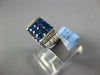 3.21CT DIAMOND & AAA SAPPHIRE 18K WHITE GOLD ROUND & PRINCESS INVISIBLE FUN RING