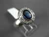 LARGE .83CT DIAMOND & AAA SAPPHIRE 14KT WHITE GOLD OVAL & ROUND ENGAGEMENT RING