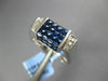 3.21CT DIAMOND & AAA SAPPHIRE 18K WHITE GOLD ROUND & PRINCESS INVISIBLE FUN RING
