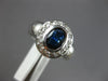 LARGE .83CT DIAMOND & AAA SAPPHIRE 14KT WHITE GOLD OVAL & ROUND ENGAGEMENT RING