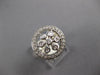 ESTATE WIDE .40CT DIAMOND 14KT WHITE GOLD 3D CIRCULAR SNOWFLAKE FLOWER FUN RING