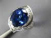 LARGE 9.52CT DIAMOND & TANZANITE 18KT WHITE GOLD OVAL & BAGUETTE ENGAGEMENT RING