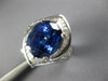 LARGE 9.52CT DIAMOND & TANZANITE 18KT WHITE GOLD OVAL & BAGUETTE ENGAGEMENT RING