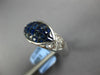 4.55CT DIAMOND & AAA SAPPHIRE 18KT WHITE GOLD ROUND & PRINCESS DOUBLE HEART RING
