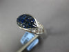 4.55CT DIAMOND & AAA SAPPHIRE 18KT WHITE GOLD ROUND & PRINCESS DOUBLE HEART RING