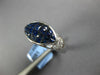4.55CT DIAMOND & AAA SAPPHIRE 18KT WHITE GOLD ROUND & PRINCESS DOUBLE HEART RING