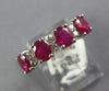 1.77CT DIAMOND & AAA RUBY 14KT WHITE GOLD OVAL & ROUND 4 STONE ANNIVERSARY RING