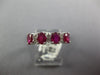 1.77CT DIAMOND & AAA RUBY 14KT WHITE GOLD OVAL & ROUND 4 STONE ANNIVERSARY RING
