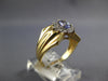 ESTATE .83CT DIAMOND & TANZANITE 14KT YELLOW GOLD OVAL & ROUND FLOWER FUN RING