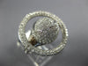 ESTATE LARGE 1.85CT DIAMOND 18KT WHITE GOLD 3D CLASSIC ROUND GLOBE FUN RING