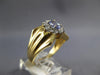 ESTATE .83CT DIAMOND & TANZANITE 14KT YELLOW GOLD OVAL & ROUND FLOWER FUN RING