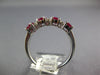 1.77CT DIAMOND & AAA RUBY 14KT WHITE GOLD OVAL & ROUND 4 STONE ANNIVERSARY RING