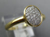 ESTATE .15CT DIAMOND 14KT YELLOW GOLD 3D CLASSIC OVAL PAVE FUN LOVE RING