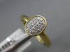 ESTATE .15CT DIAMOND 14KT YELLOW GOLD 3D CLASSIC OVAL PAVE FUN LOVE RING