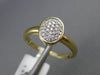 ESTATE .15CT DIAMOND 14KT YELLOW GOLD 3D CLASSIC OVAL PAVE FUN LOVE RING