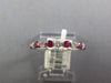 .61CT DIAMOND & RUBY 18KT WHITE GOLD SHARE PRONG SEMI ETERNITY ANNIVERSARY RING