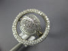 ESTATE LARGE 1.85CT DIAMOND 18KT WHITE GOLD 3D CLASSIC ROUND GLOBE FUN RING