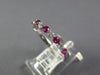 .61CT DIAMOND & RUBY 18KT WHITE GOLD SHARE PRONG SEMI ETERNITY ANNIVERSARY RING