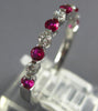 .61CT DIAMOND & RUBY 18KT WHITE GOLD SHARE PRONG SEMI ETERNITY ANNIVERSARY RING