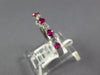 .61CT DIAMOND & RUBY 18KT WHITE GOLD SHARE PRONG SEMI ETERNITY ANNIVERSARY RING