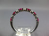 .61CT DIAMOND & RUBY 18KT WHITE GOLD SHARE PRONG SEMI ETERNITY ANNIVERSARY RING