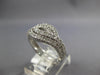 ESTATE 1.0CT DIAMOND 14KT WHITE GOLD 3D TWO ROW INFINITY DOUBLE SWIRL FUN RING