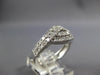 ESTATE 1.0CT DIAMOND 14KT WHITE GOLD 3D TWO ROW INFINITY DOUBLE SWIRL FUN RING
