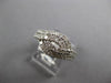 ESTATE 1.0CT DIAMOND 14KT WHITE GOLD 3D TWO ROW INFINITY DOUBLE SWIRL FUN RING